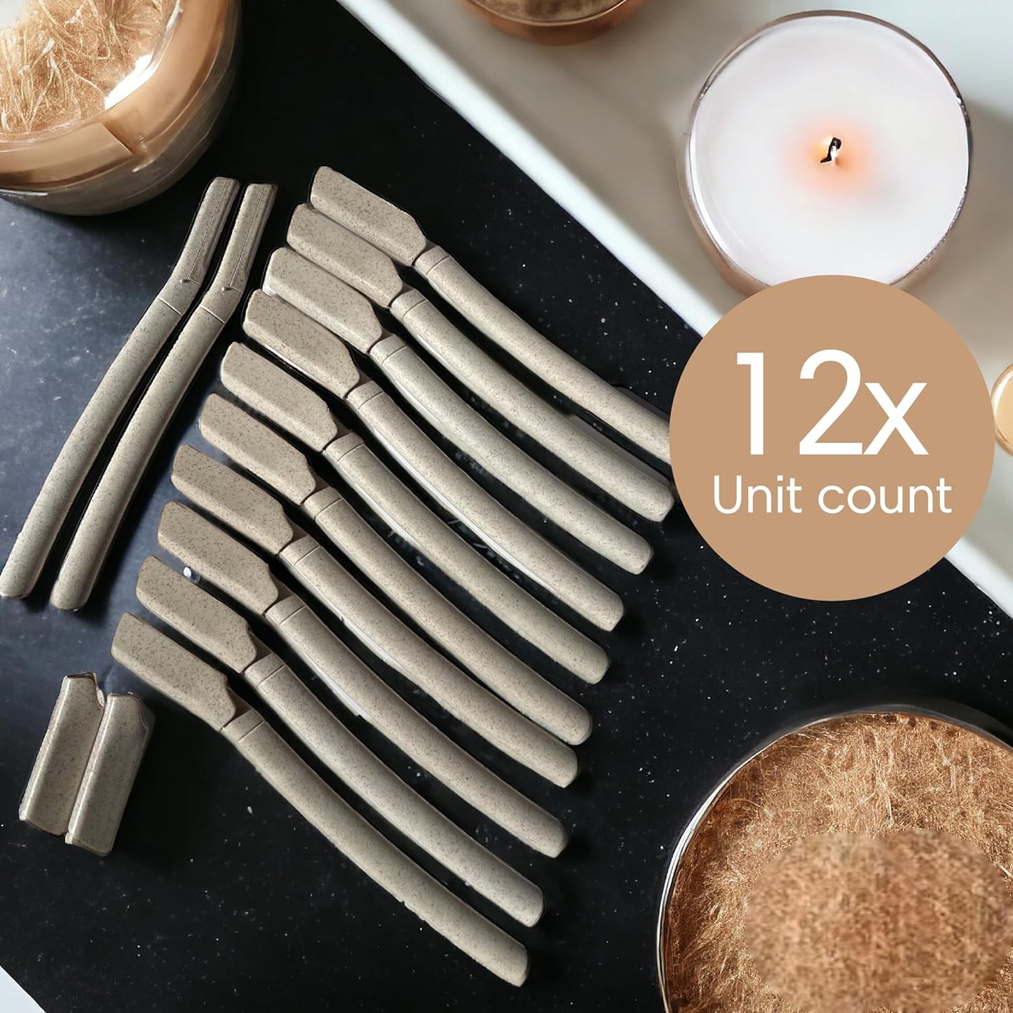 Dermaplane Face Razor Tool - Biodegradable- Swedish Stainless Steel-For Exfoliation and Hair Removal- Men and Woman -12 Pc.