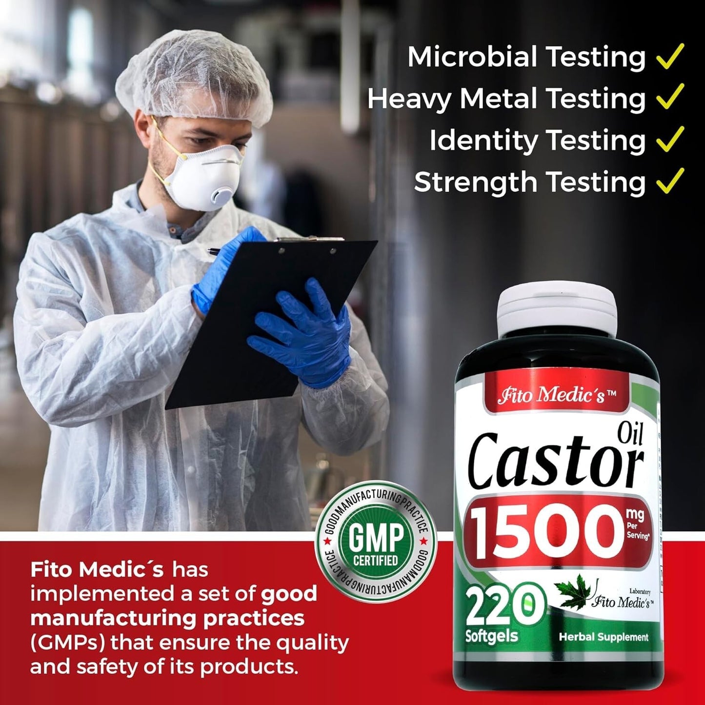 Castor Oil 1500Mg | 220 Softgel Pills | Non-Gmo, Castor Oil Pills | 1500 Mg ...